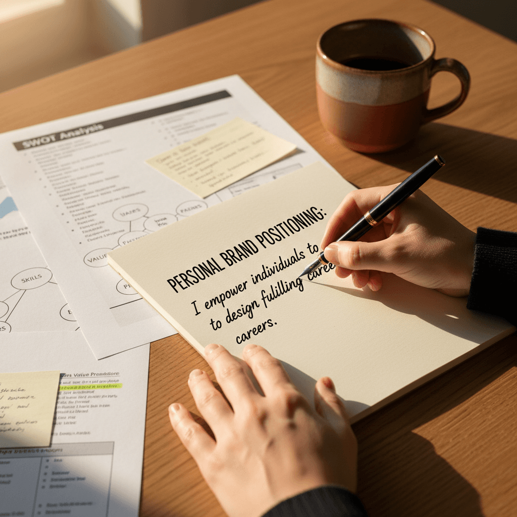 Career planning notes and personal brand positioning documents