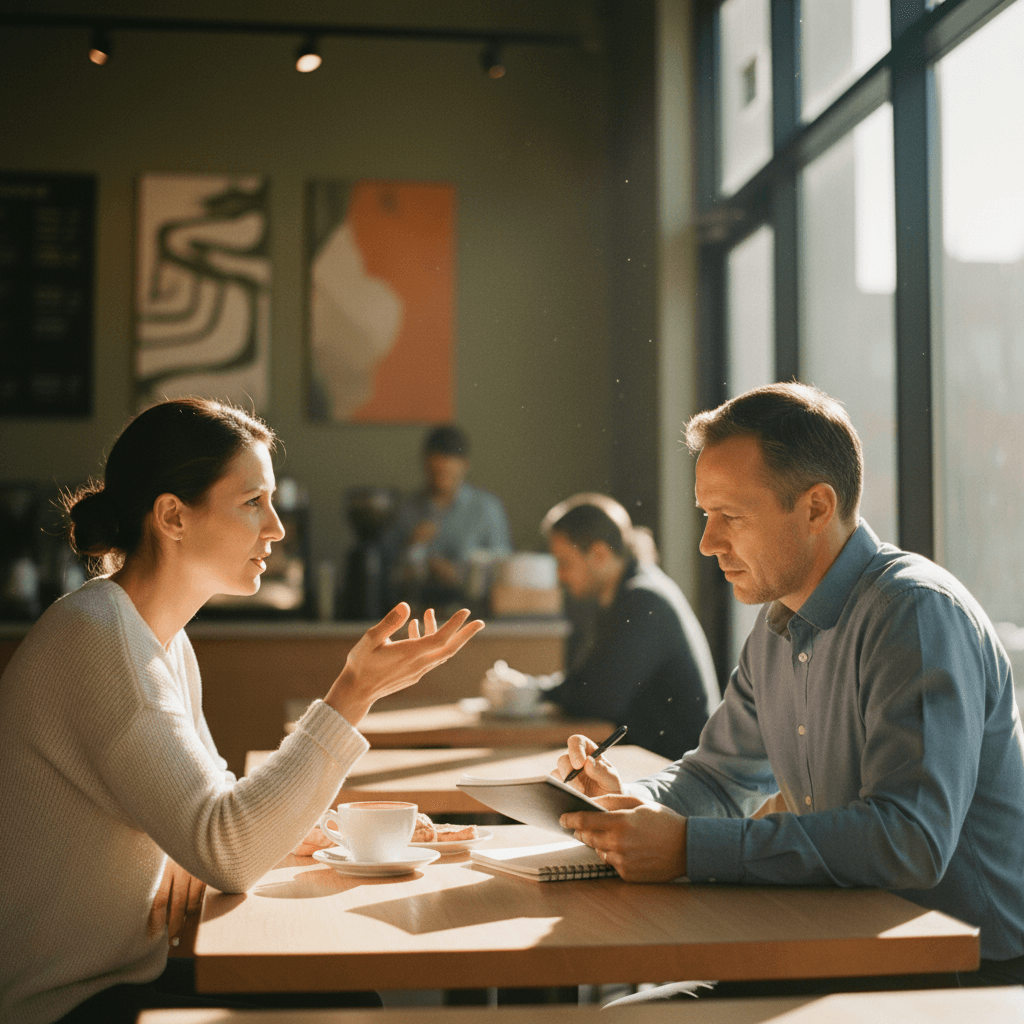 Career consultant providing personalized guidance to a client